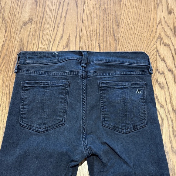 rag & bone women's Skinny Black raw hem jeans - Picture 6 of 8
